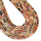 29 Pcs 4x13mm Healing Natural Yellow Crazy Lace Agate Stone Bead Cylinder Tube Beads for Friendship Bracelets Jewelry Making Keychain DIY - color: Yellow Crazy Lace Agate, size: 4x13mm