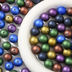 20mm Acrylic Beads 180pcs Dark Colors Round Bead Chunk Bubblegum Beads for Pen Bag Jewelry Making Necklace Bracelets(zgxp) - color: Navy&Tan