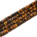 2x4mm 150pcs Natural Yellow Tiger Eye Rondelle Stone Beads Semi-Precious Disk Loose Gemstones Bead for DIY Jewelry Making - color: Yellow Tiger Eye