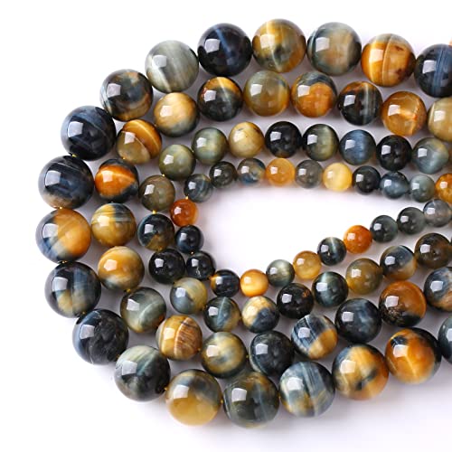 4mm 90pcs AAA Dream Blue Tiger Eye Beads Semi Precious Round Smooth Gemstones Energy Healing Loose Beads for Jewelry Making - color: Dream Blue Tiger Eye Stone, size: 4mm