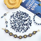 1500 Pcs Crystal Glass Beads for Jewelry Making – 12 Styles Bicone, Rondelle, Cube, Teardrop & 3mm Spacer Beads, DIY Bracelet Necklace Earring Craft Kit with Organizer Box(Vavy Blue) - color: Vavy Blue