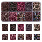 Approx 5000pcs 12/0 Glass Seed Beads for Jewelry Making, 2mm Mix 10 Colors Tube Beads Glass Bugle Beads Waist Beads Kit for Bracelets Necklaces Earrings DIY Supplies (Purple) - color: Purple