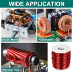 MECCANIXITY 18 AWG Magnet Wire, 18 Gauge Enameled Copper Wire, 1 Lb Magnetic Coil Wire for Transformer, Motor, Electric, 155C(311F) - size: 18 AWG