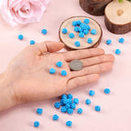 Beadthoven 50pcs Handmade Flat Base Opaque Resin Blue Rose Flower Beads for DIY Beading Jewelry Necklace Bracelet Earring Supplies 9x7mm Hole: 1mm - color: Blue Rose#9x7mm