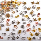 stino 100 Gram Metal Charms for Jewelry Making, Silver & Gold Plated, Bulk Pack for Bracelets, Necklaces, Crafts - color: Heart Lock Mixed Color
