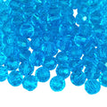 Jmassyang 50 Pieces 10mm Faceted Round Crystal Glass Beads Spacer Beads for Jewelry Making, Bracelets Necklaces Earrings Wind Chimes Suncatchers (Lake Blue) - color: Lake blue, size: 10mm