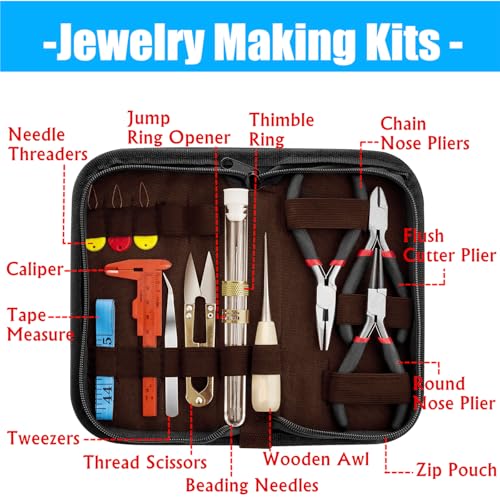 Mluchee Jewelry Wire Wrapping Jewelry Making Supplies Tools Kit - Including Findings Tools, Wire Wrapping Kit, Jewelry Pliers for Repair, Wire Wrap and Beading