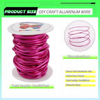 Aluminum Craft Wire,8 Gauge (3mm) Rose Purple Bendable Wire,32 Feet Continuous Roll for Jewelry Making,Sculpting,Floral & Armature Projects - size: 8 Gauge 32FT, style: Rose Purple