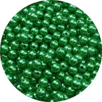 Pinhoollgo 300pcs Pearl Beads 8mm Round Pearl Beads with Hole for DIY Bracelet Necklace Jewelry Making Supplies Handmade Craft(Green) - color: Green, size: 8mm/300pcs