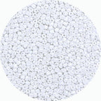 2mm Glass Seed Beads Bulk, Cream White 12/0 Tiny Round Seed Bead, Small Mini Pony Craft Beads for Bracelet Necklace Wrist Jewelry Making Beading Weaving DIY Crafts Supplies - color: Cream White