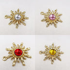 Sun Star Charms Baroque Boho Crystal Gold Plated Resin Gypsy Pendant Alloy for Jewelry Making DIY Craft Bracelet Necklace Earring - color: Sun-Mix-28Pcs
