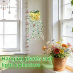 Sinbana 5422pcs Beaded Plant Kit, Green Glass Beads with Floral Wires Pliers Scissors & Artificial Moss DIY Forever Plant Craft Kit Leaf Flower Beads for Jewelry Making & Home Decor