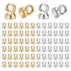 PH PandaHall Pendant Bail Cap, 200pcs 2 Colors Brass Bead Cap Pendant Bails Ball Pendant End Cap Clasp Dangle Charm Round Bails with Loop Findings for Earring Necklace Jewelry DIY Craft, Golden/Silver