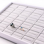 Oirlv 36 Slot Ring Storage Tray Showcase Jewelry Display Organizer - size: 36 Grids Ring