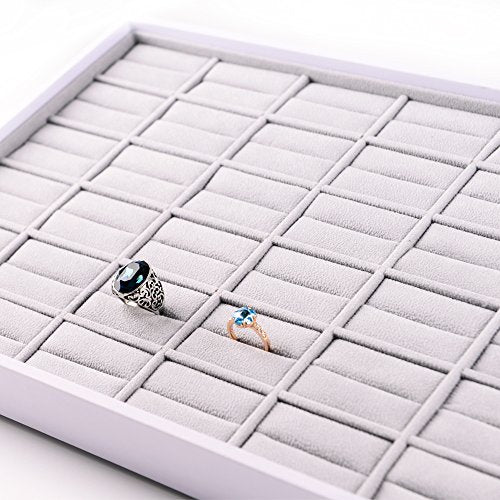 Oirlv 36 Slot Ring Storage Tray Showcase Jewelry Display Organizer - size: 36 Grids Ring