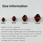 200pcs 10mm Acrylic Bicone Beads Faceted Acrylic Crystal Spacer Beads for Bracelet Necklace Earring Keychain Jewelry Making Crafts(Dark Coffee) - color: Dark Coffee, size: 10mm