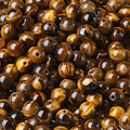 LAIDANLA Tiger Eye 6mm Natural Stone Beads Round Loose Gemstone Stone Beads for DIY Bracelet Necklace Earrings Jewelry Making Polishing Genuine Real Beading 96PCS 2 Strand 32" - color: G-Yellow Tiger Eye, size: 6mm