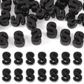 FASHEWELRY 30Pcs Acrylic Letter S Beads with Large Hole Big Plastic Letter Blocks European Beads 3D Letters Chunky Vowel Initial Alphabet Bead for Key Chains Necklace DIY Arts Craft Projects - color: Black, size: S