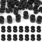 FASHEWELRY 30Pcs Acrylic Letter S Beads with Large Hole Big Plastic Letter Blocks European Beads 3D Letters Chunky Vowel Initial Alphabet Bead for Key Chains Necklace DIY Arts Craft Projects - color: Black, size: S