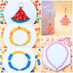 Praisebank Pony Beads, 8000pcs 6x9mm, Wholesale Beads, Bracelets Jewelry Making, Arts & Crafts(Glitter) - color: Glitter, size: King Size