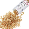 Miyuki Delica Seed Beads – Size 11/0 (1.6 mm), DB1833, Duracoat Galvanized Yellow Gold, 7.2 g, Approx. 1440 Beads, Made in Japan - color: DB1833 - Duracoat Galvanized Yellow Gold