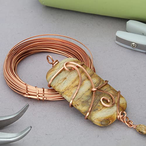 The Beadsmith Half-Round Craft Wire – Soft Temper Jewelry Wire, Copper Color, 18 Gauge, 7 Yards - color: Copper, size: 18 Gauge