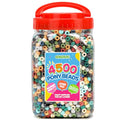 Pony Beads 2.5 lb – 4500+ Earth Tone 6x9mm Plastic Kandi Beads in Handle Bucket for Craft Supplies, Jewelry Making, Bracelets, Hair Braiding & DIY Projects - color: Earth Tone, size: Large