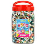 Pony Beads 2.5 lb – 4500+ Earth Tone 6x9mm Plastic Kandi Beads in Handle Bucket for Craft Supplies, Jewelry Making, Bracelets, Hair Braiding & DIY Projects - color: Earth Tone, size: Large