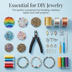 Bead Crimper for Jewelry Making Jewelry Crimper Tool Beading Pliers Tool Jewelrys Pliers With PVC Handle for Beading Earring Necklace Bracelet DIY Jewelrys Making