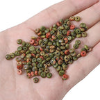 BEADIA Natural Unakite Disk Stone Beads 4x2mm 160pcs Rondelle Loose Semi Gemstone Beads for Jewelry Making Design - color: Unakite