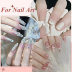 3D Mini Small Caviar Nail Beads Balls, 0.7-2mm Silver Nail Art Beads 1.5-5mm White Nail Pearls Half Round Flatback Pearl Nail Charms with Pickup Tools for Nails Face Eyes Makeup(31-K1-4) - color: 31-K1-4