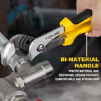TOPLINE 4-piece Groove Joint Pliers Set with Bi-Material Handles, Tongue and Groove Pliers Set Included 12-in, 10-in, 8-in and 6-in, Perfect for Plumbing Repair and Basic Home Maintenance - style: Bi-Material Handle