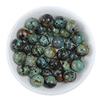 Natural Stone Beads 2mm African Turquoise Stone Round Loose Beads Crystal Energy Stone Healing Power for Jewelry Making DIY,1 Strand 15" - color: African Turquoise, size: 2MM