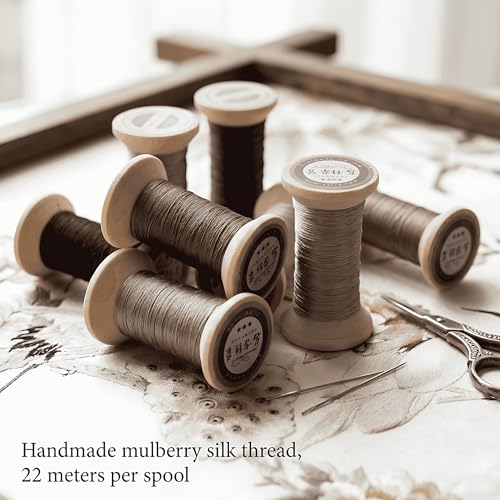 Natural 100% Mulberry Handmade Embroidery Silk Thread Silk Floss (23) - color: 23