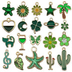 YouLuo 100Pcs Bracelet Charms for Jewelry Making Wholesale Bulk Jewelry Making Bracelets Charm KC Gold Alloy Charm Pendants and Gold Plated Enamel Charms Pendants for Bracelet Necklace - color: Multicolor+Gold