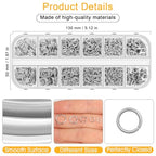 Anezus 1200PCS Jump Rings for Jewelry Making Kit, Jump Rings and Necklace Clasps with Jump Ring Pliers Tools for Jewelry Making Supplies and Necklace Repair (Silver) - color: Silver