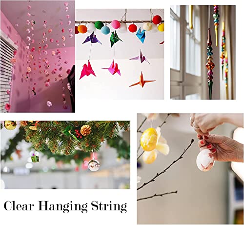 PH PandaHall 0.4mm Clear Fishing Line Invisible Nylon Thread Jewelry String Wire Xmas Cord String Crystal Beading Cords for Christmas Tree Party Decor Jewelry Bracelet Making 40 Yards - size: 0.4mm