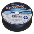 Soft Flex 49 Strand Beading Wire - Medium 0.19 Diameter - 100 Feet Nylon Design Wire - style: Dark Blue