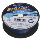 Soft Flex 49 Strand Beading Wire - Medium 0.19 Diameter - 100 Feet Nylon Design Wire - style: Dark Blue