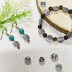 Tibetan Silver Spacer Beads 10mm Flat Round – 67pcs Metal Spacer Beads for Jewelry Making, Bracelets, Necklaces & Earrings DIY Supplies, Antique Silver Zinc Alloy - color: Silver Round