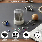 Setting Tools, 24pcs Beading Tools Beader Set for Stone Setting Graver Jewelry Equipments Tool Stone Bead Grain Tool Bead Grain Graver Jewelry Equipments