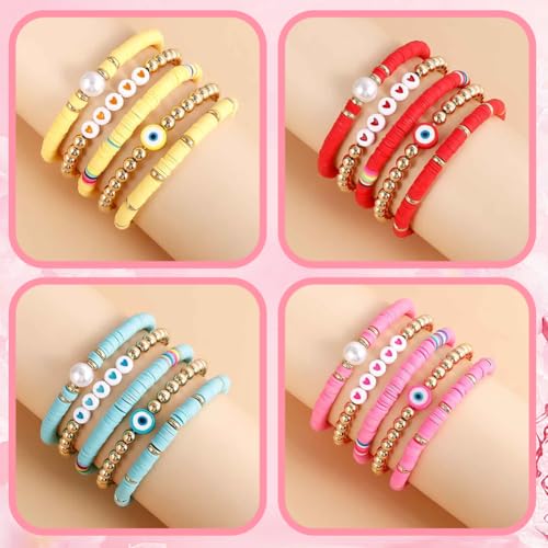 1 Box 600PCS 4X7MM Luminous Heart Beads Holes Acrylic Flat Round Glow in the Dark Plastic Colorful Love Shape Valentine Loose Bead Bulk for Jewelry Making Bracelet Necklace Diy Craft Supply