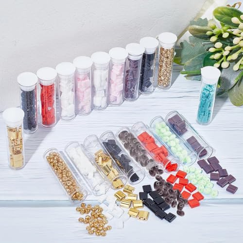 NBEADS About 750 Pcs 2-Hole Beads Glass Seed Beads Set, 2 Styles 2-Hole Glass 3 Colors Czech Two-Hole Seed for Bracelet Necklace Earring Jewelry Making - color: 750pcs4 StylesSeed Beads Kit