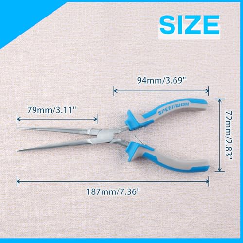 SPEEDWOX Micro Extra Long Needle Nose Pliers Mini Needle Nose Pliers fishing small needle nose pliers for jewelry making mini pliers jewelry making pliers long needle nose pliers hand tools - style: Micro Extra Long Needle Nose Pliers