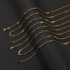 YOUBEIYEE 10pcs Gold Plated Paperclip Necklace Chains for Jewelry Making Stainless Steel Chain Necklace Bulk - color: Gold, size: 20inch (3.5x10mm)