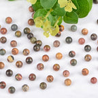 4mm 200pcs Natural Stone Round Beads Picasso Genuine Stone Beading Loose Gemstone DIY Charm Smooth Beads for Bracelets Necklaces Earrings Hole Size 1mm (Picasso 4mm) - color: Picasso, size: 4mm