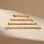 FAMARINE Gold Silver Necklace Extender Chains for Women - color: gold C
