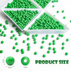 BONNY BOXX 2000PCs 4MM Smooth Emerald Acrylic Round Beads, Plastic Resin Bubblegum Balls Chunky Gumball Beads for Necklace and Bracelet Making, Crafting Supplies - color: Smooth Emerald, size: 4MM