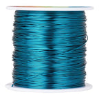 203 Feet Tarnish Resistant Copper Wires 24 Gauge/0.5mm Jewelry Craft Wires Beading Wire for Jewelry Making, Wire Wrapping and Crafting (Blue) - color: Blue, size: 24 Gauge