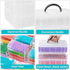 VTG Diamond Painting Storage Containers with 320 Grids Diamond Art Storage Bead Organizer Painting Accessories DIY Jewelry Craft - style: Four-layer small square bottle